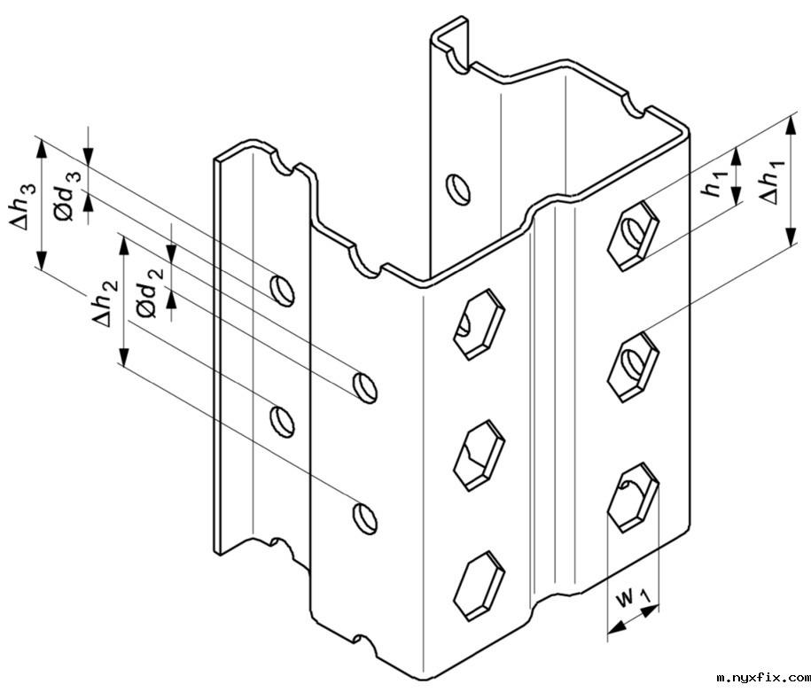 货架立柱原始截面形状