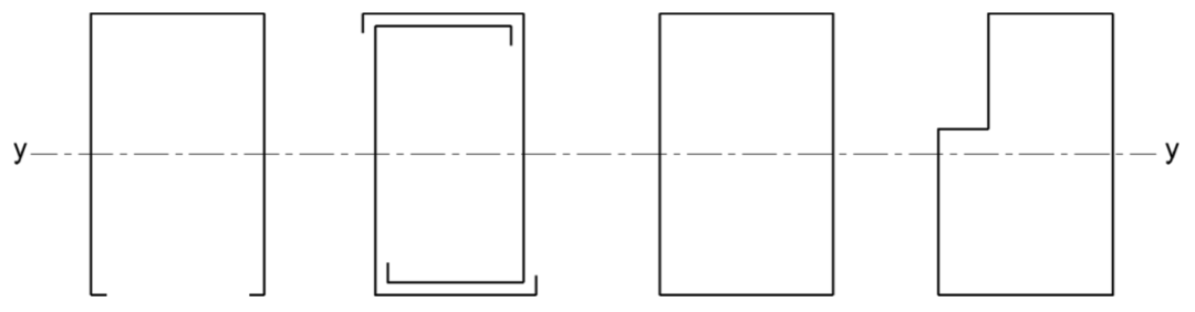侧向扭转屈曲不起控制作用的横梁截面示例