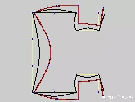 货架立柱截面变形示意图