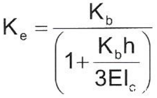 Ke为考虑立柱弯曲刚度的修正梁柱节点弯曲刚度计算公式