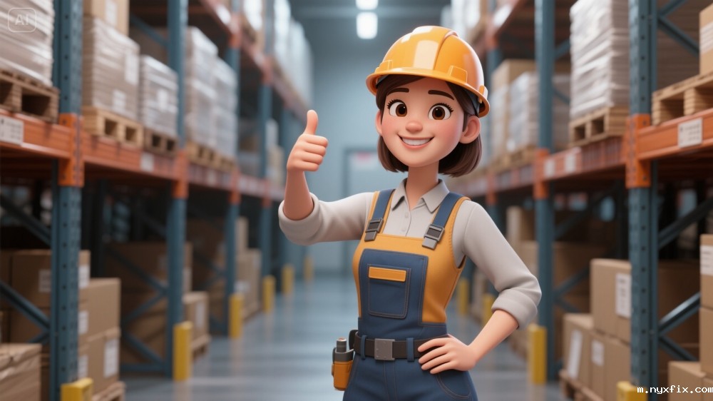 jimeng-2025-06-18-6085-现实主义3D卡通风格，一位年轻的美女工程师，带着安全帽，穿着反背心，面带微笑，竖..._副本